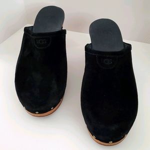 Ugg black suede mules